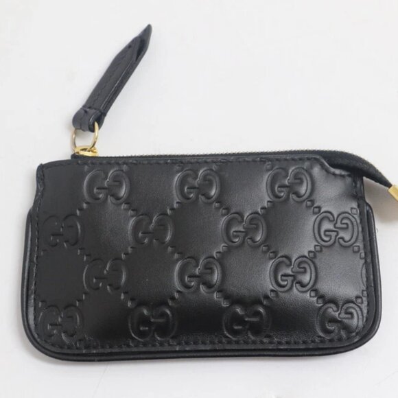 GUCCI Guccissima Black Leather Coin Case 447964 - Picture 10 of 10